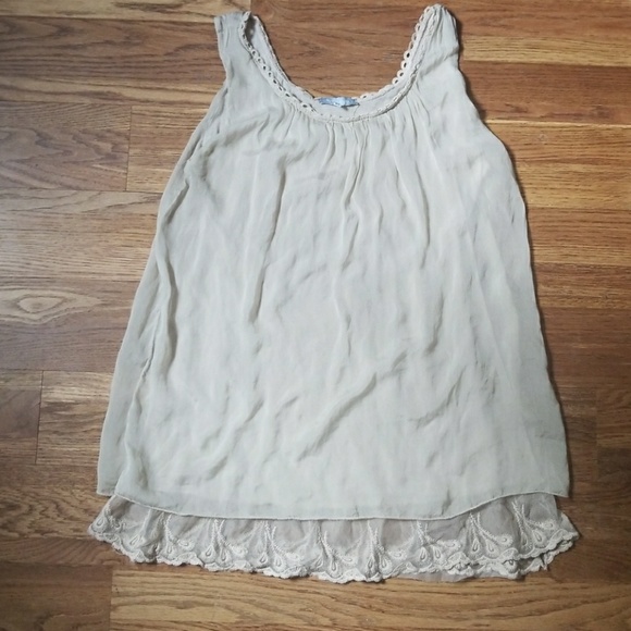 Ivory Lace Tank Top - Picture 1 of 3